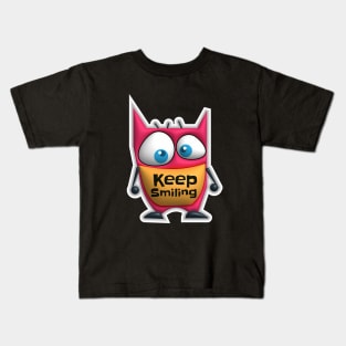 Keep smiling with cute monster Kids T-Shirt